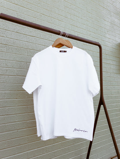 Signature White Tee